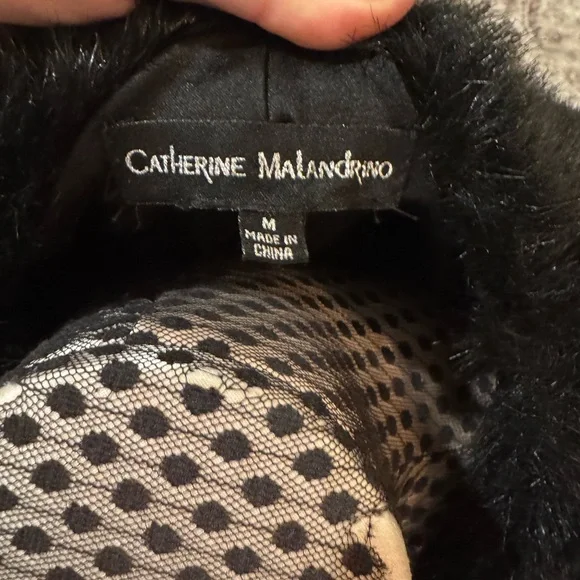 Catherine Malandrino Black and Burgundy Teddy Jacket - Picture 5 of 6